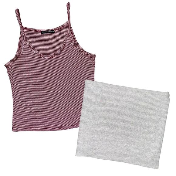2 Brandy Melville Tops Tank Top and Tube Top One Size - Picture 2 of 11
